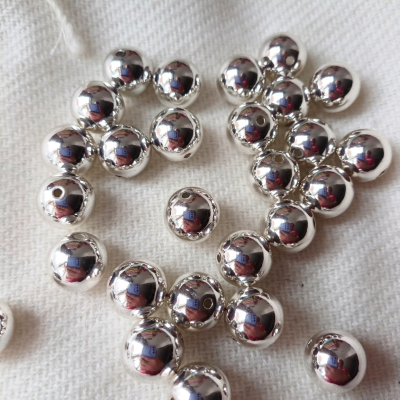 Silver Acrylic Pearls